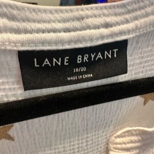 Lane Bryant Textured White Blouse